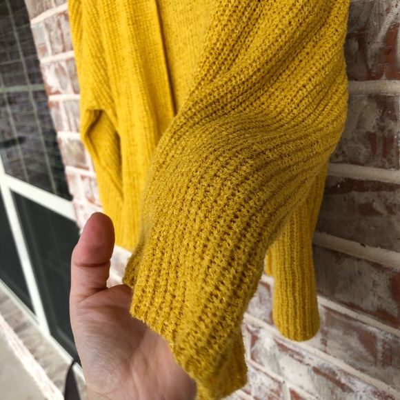 Anthropologie Cropped Knit Kimono Marigold Sweater - Picture 13 of 13